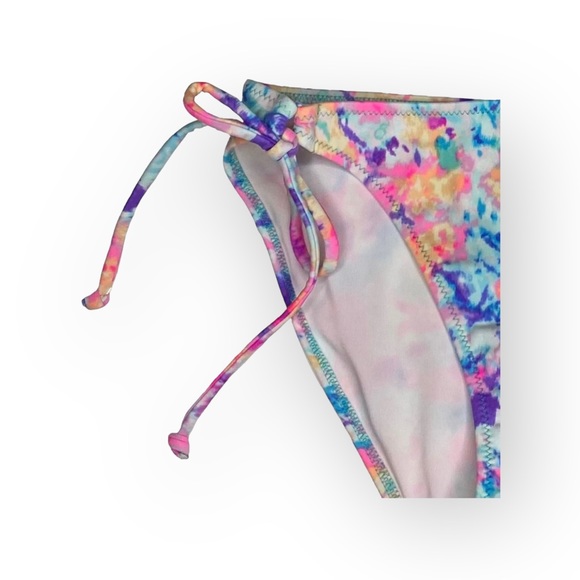 Victoria’s Secret 𑁍 2 Piece Triangle String Bikini Set 𑁍 Watercolor Print 𑁍 S - Picture 5 of 16